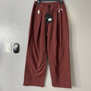 Darc Sport She Chopper Wolf Yara Pleated Sweatpants, Oxblood, XS